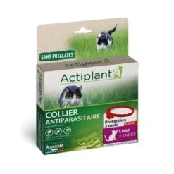 Actiplant Collier Antiparasitaire Rouge Chat -Animalerie actiplant collier antiparasitaire rouge chat