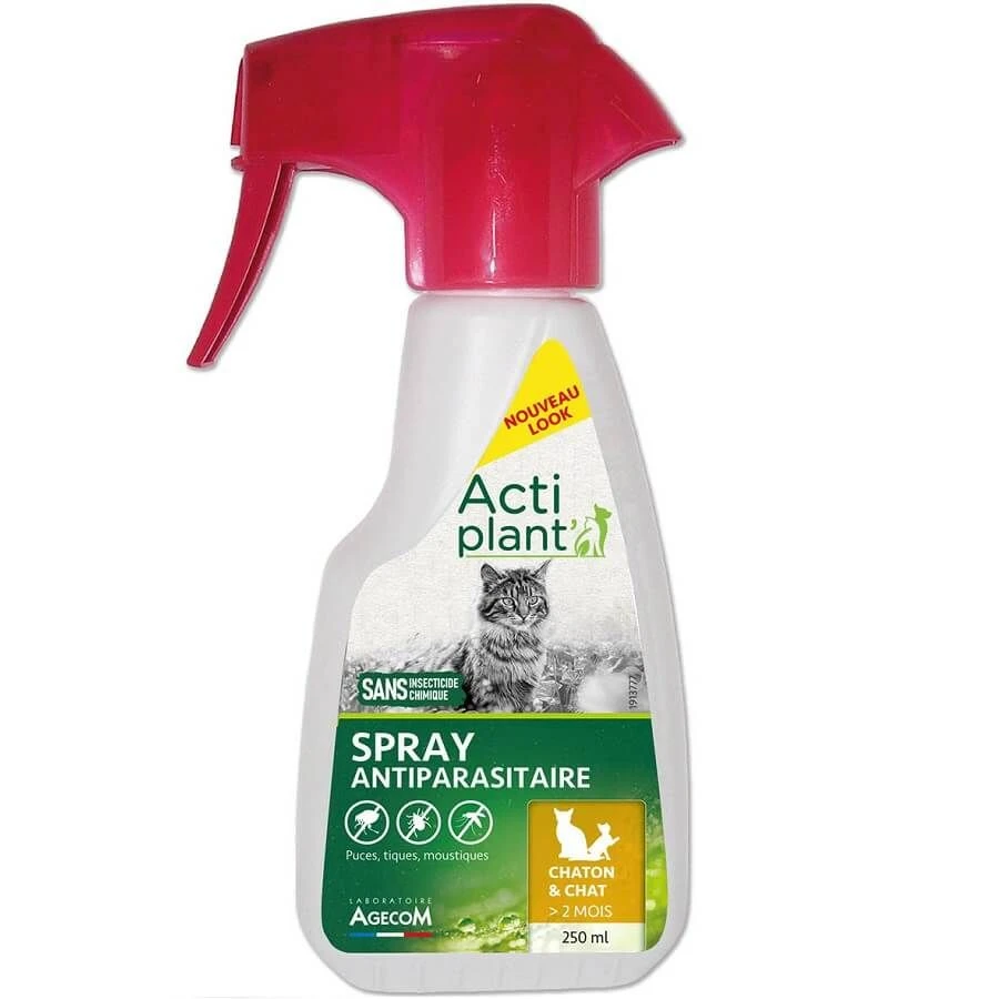 Actiplant Spray Antiparasitaire Chat Et Chaton 250 Ml