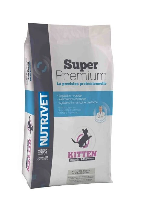 Nutrivet Super Premium Croquettes Chaton 8 Kg - Destockage