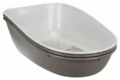 Trixie Bac à Litière Berto Top & Séparation Taupe -Animalerie trixie bac a litie re berto top avec syste me de se paration taupe2