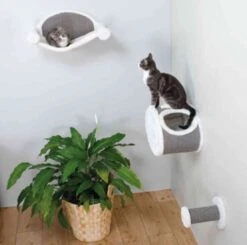 Trixie Abri Douillet à Fixer Au Mur Pour Chat 42 × 29 × 28 Cm - Destockage -Animalerie vu d ensemble hamac trixie 1